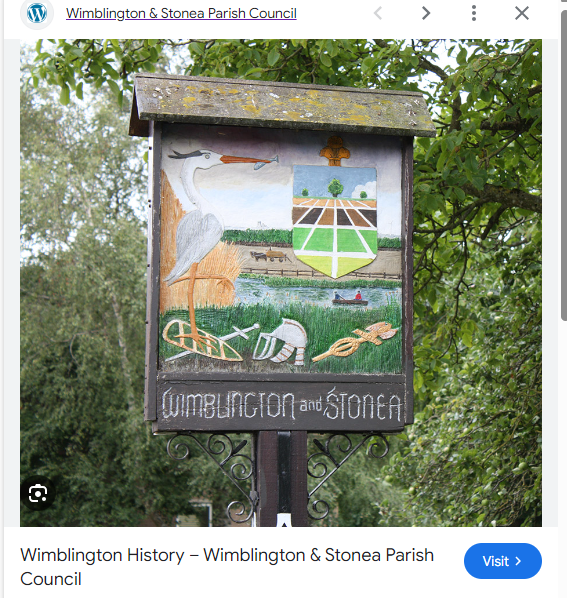 Current Wimblington village sign