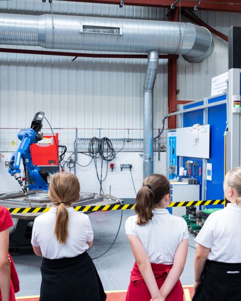 Girls in manufacturing visit